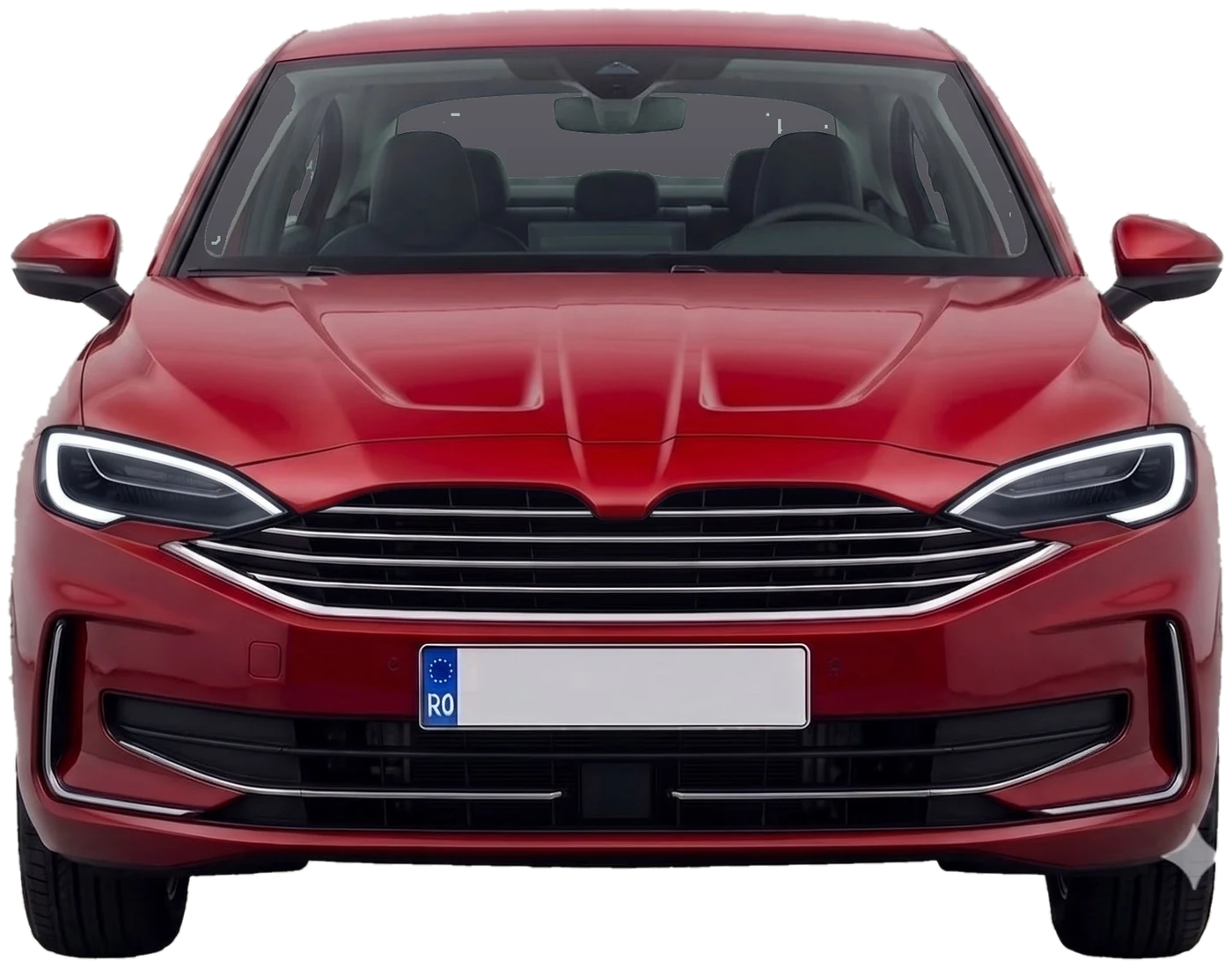 Masina cu placuta de inmatriculare