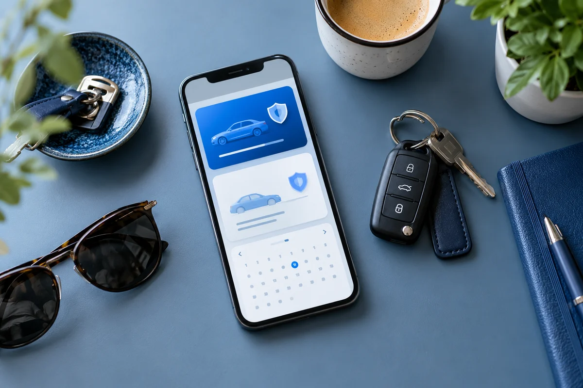 Verificarea polițelor RCA și a calendarului pe telefon
